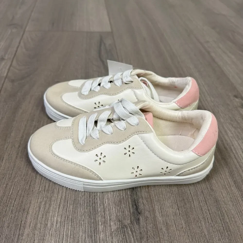 Crewcuts Perforated Flower Snecaker US Girl's 12 New - Picture 4 of 9